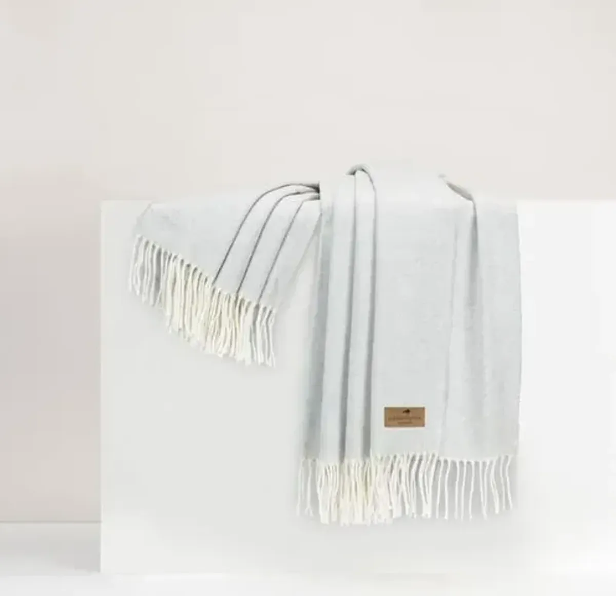 Herringbone Throw - Lands Downunder - Lightweight, Soft, Warm, Fringed