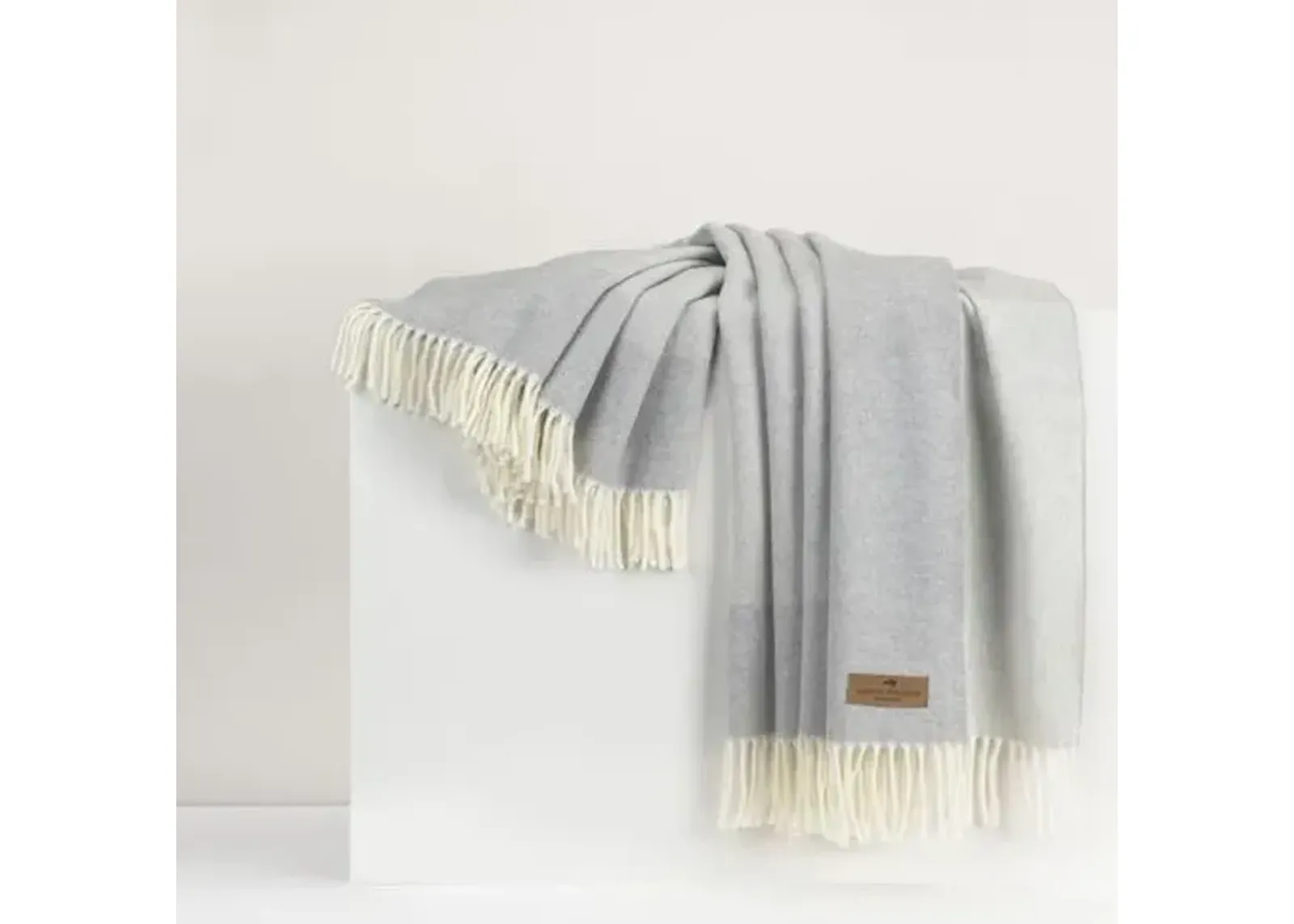 Border Herringbone Throw - Lands Downunder, Fringed