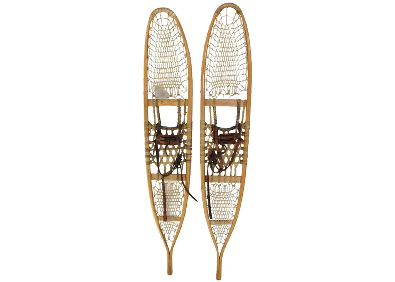 Ash - Sinew & Leather Snowshoes - Set of 2 - Beige