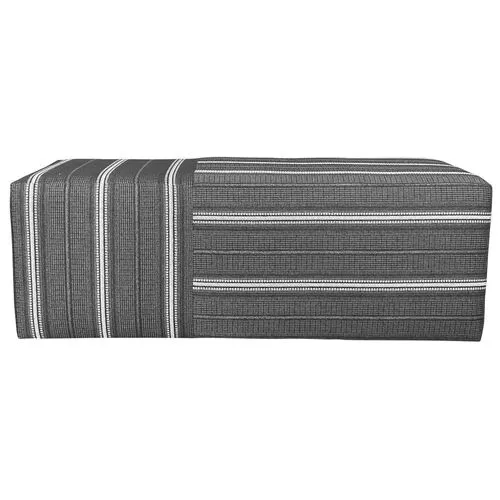 Quinn Outdoor Bench/Ottoman - Black/Gray/White - Kim Salmela