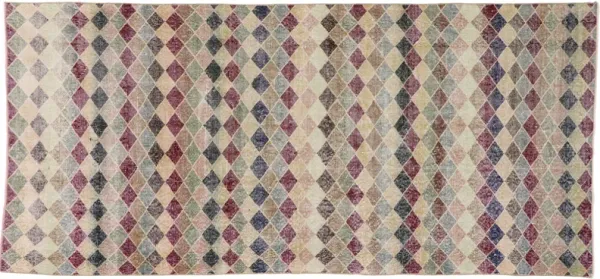 Vintage Turkish Sivas Rug - 4'5 x 9'6 - Esmaili Rugs & Antiques - Beige - Beige