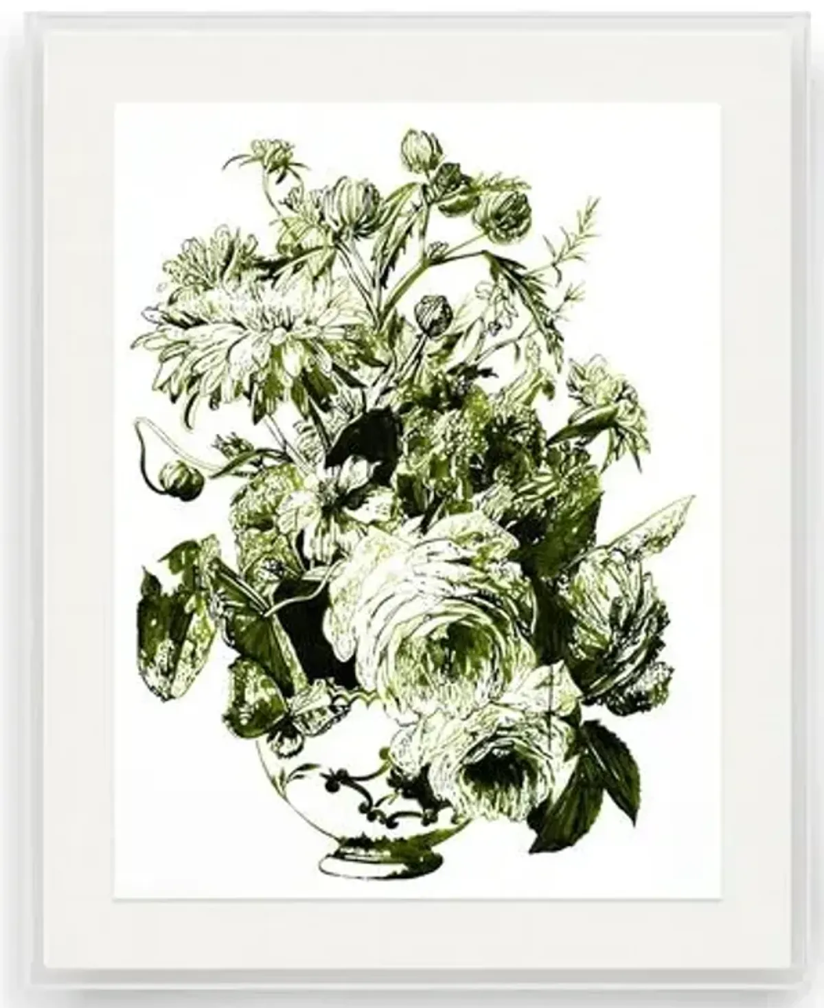 Thomas Little - Forest Green Still Life Painting in Acrylic