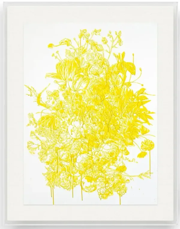 Thomas Little, Yellow Flowers I Painting in Acrylic