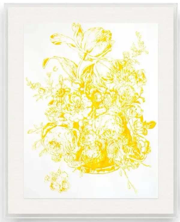 Thomas Little, Yellow Flowers II Painting in Acrylic