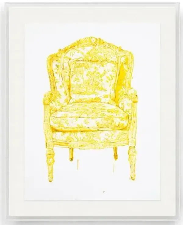 Thomas Little - Yellow Throne Painting in Acrylic