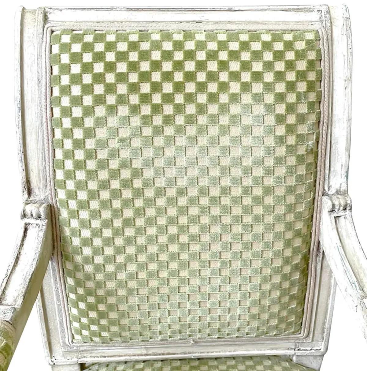 Child's Embossed Velvet & Painted Chair - Vermilion Designs - Green