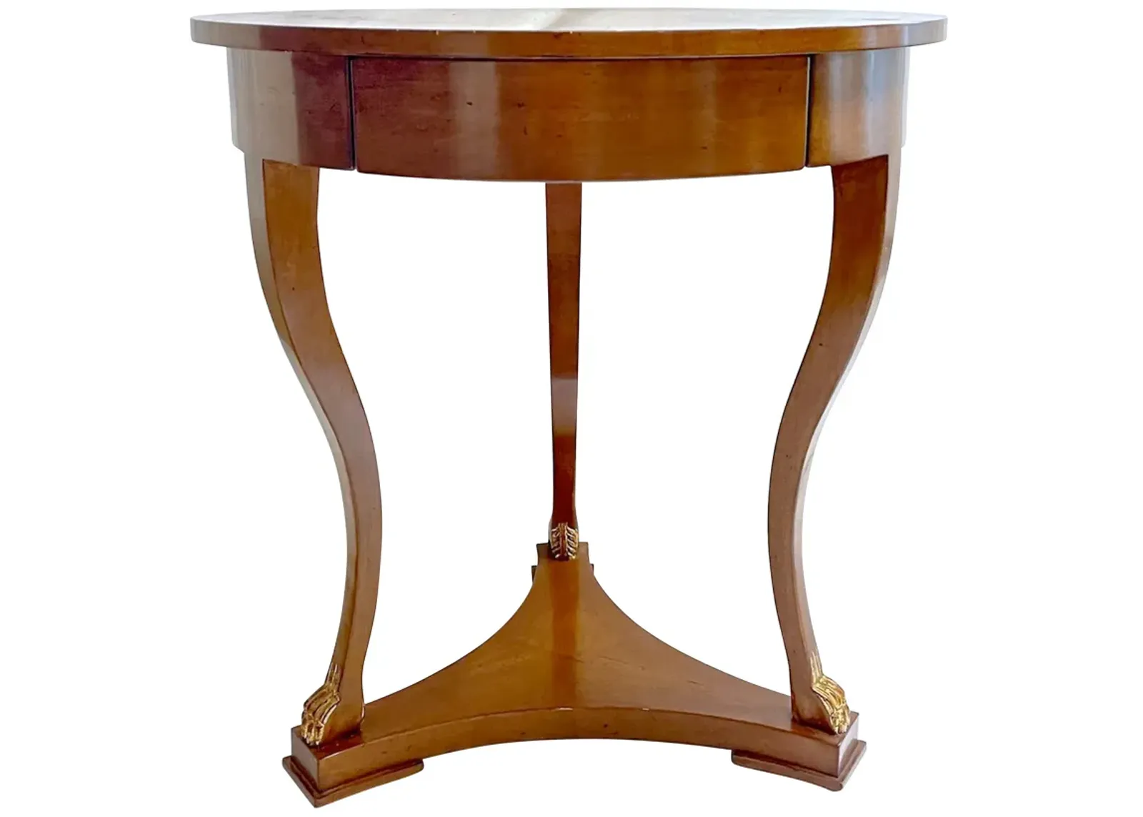 Nancy Corzine Round Side Table - Vermilion Designs - brown