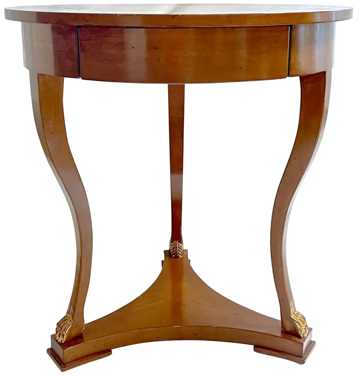 Nancy Corzine Round Side Table - Vermilion Designs - brown