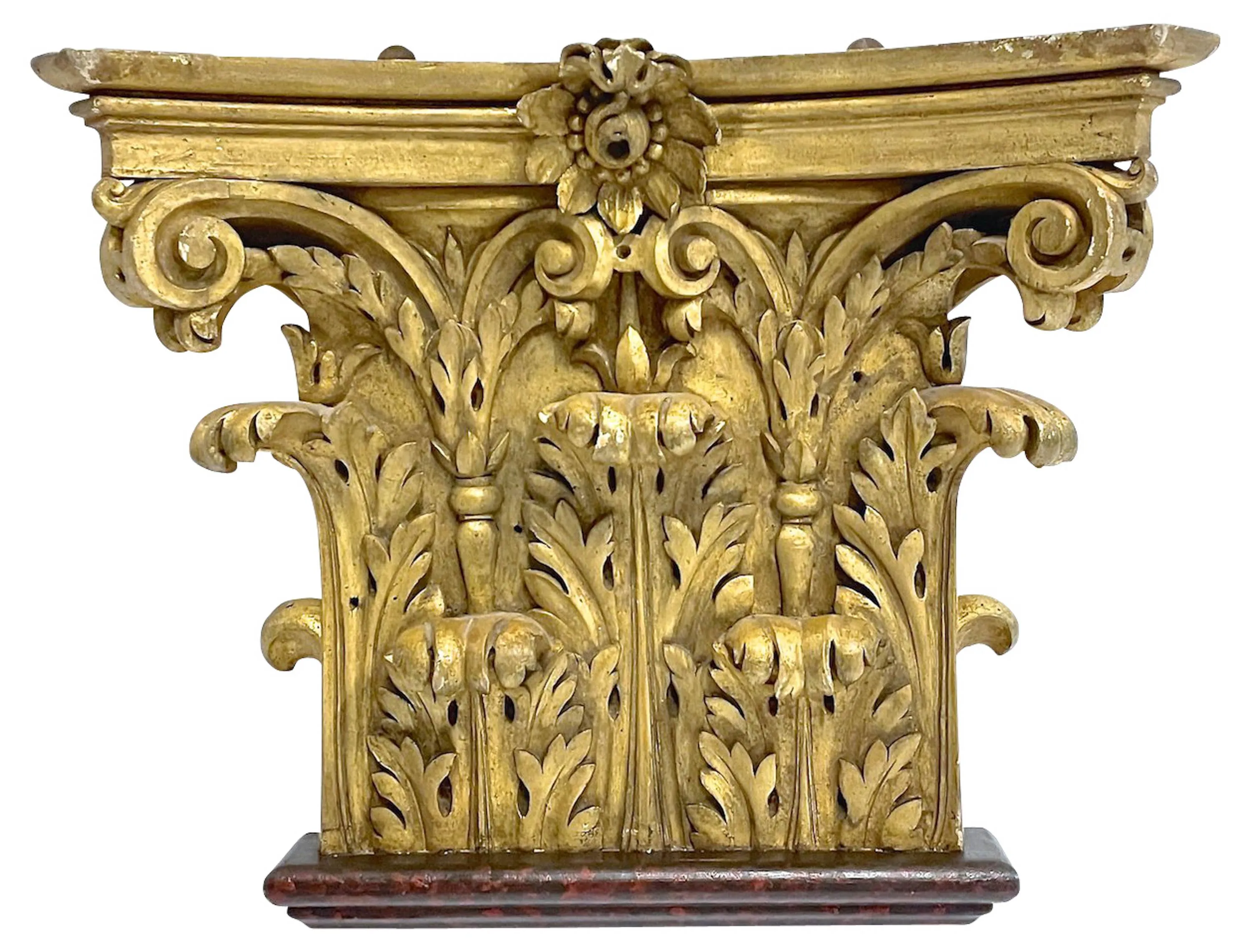 Corinthian Column Capital Wall Shelf - Vermilion Designs - Gold