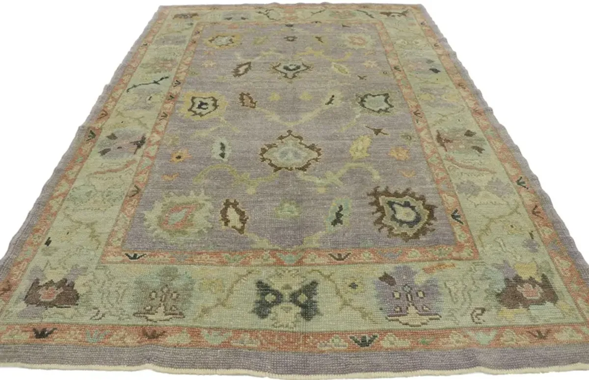 Turkish Oushak Rug - 5'5"x8'1" - Esmaili Rugs & Antiques - purple - purple