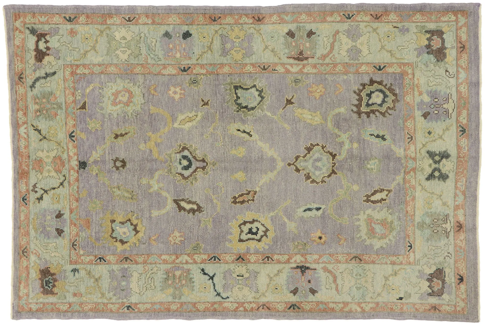 Turkish Oushak Rug - 5'5"x8'1" - Esmaili Rugs & Antiques - purple - purple