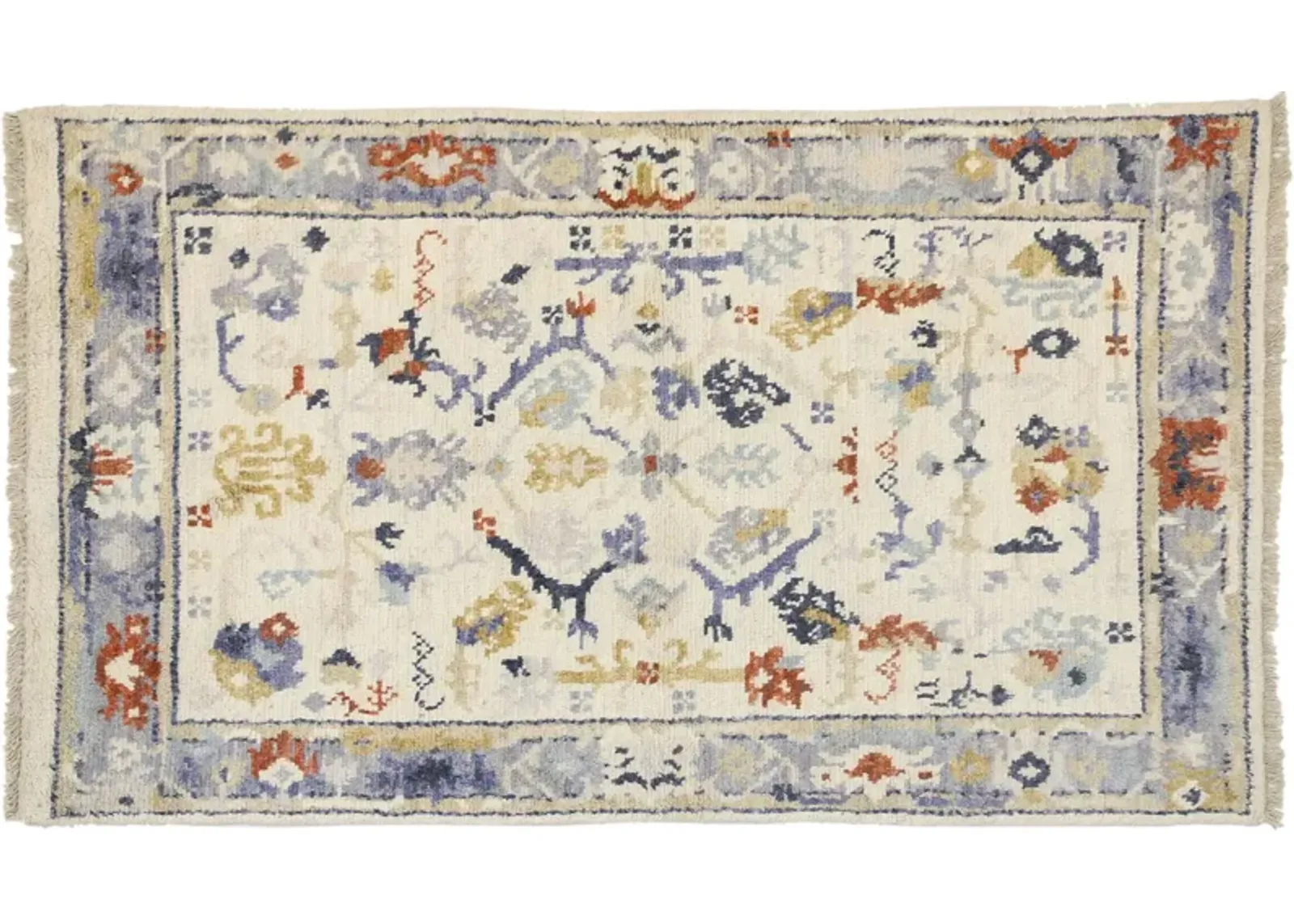 Oushak Style Rug - 3 7"x6 1" - Esmaili Rugs & Antiques - Beige - Beige