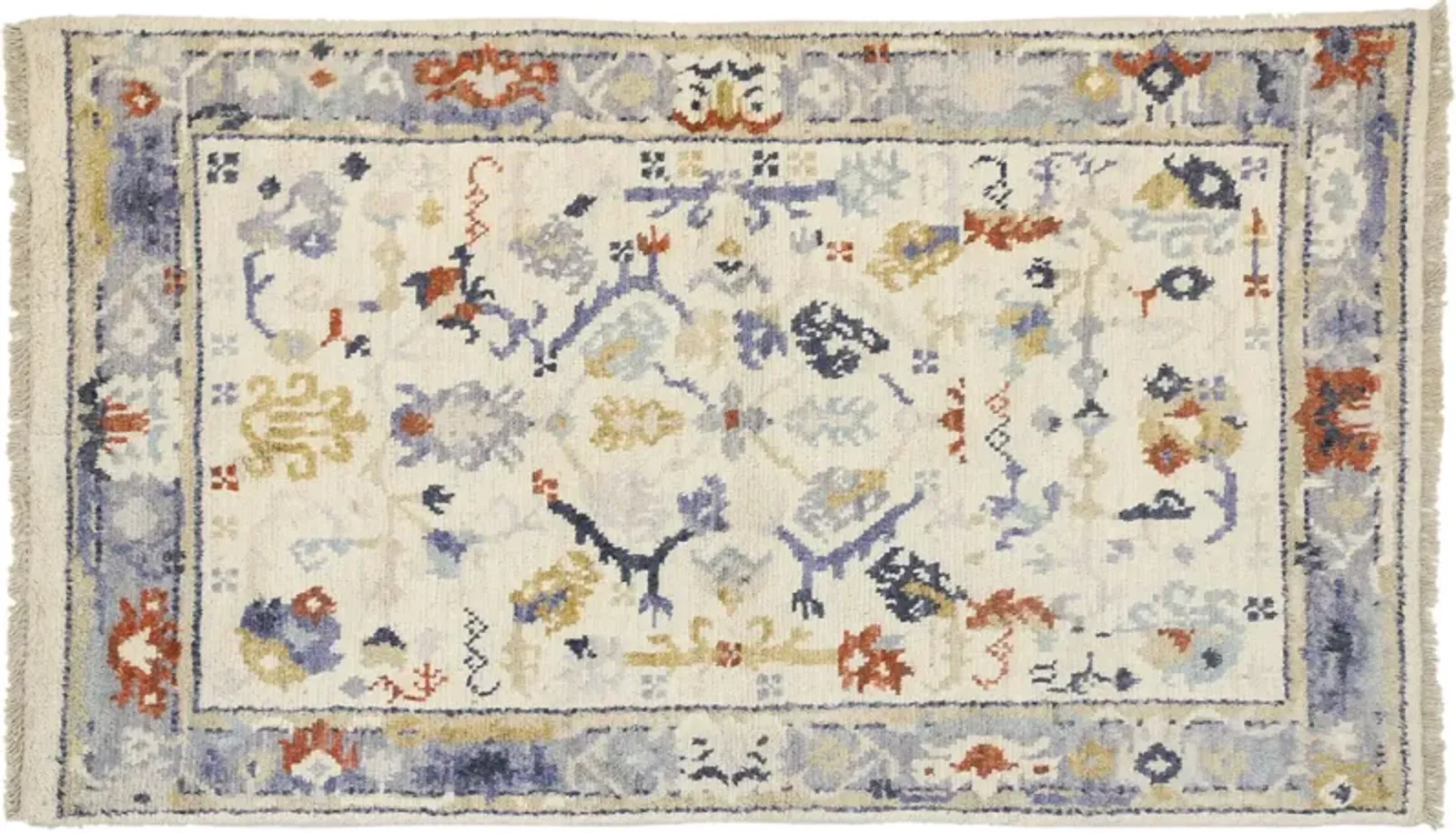 Oushak Style Rug - 3 7"x6 1" - Esmaili Rugs & Antiques - Beige - Beige