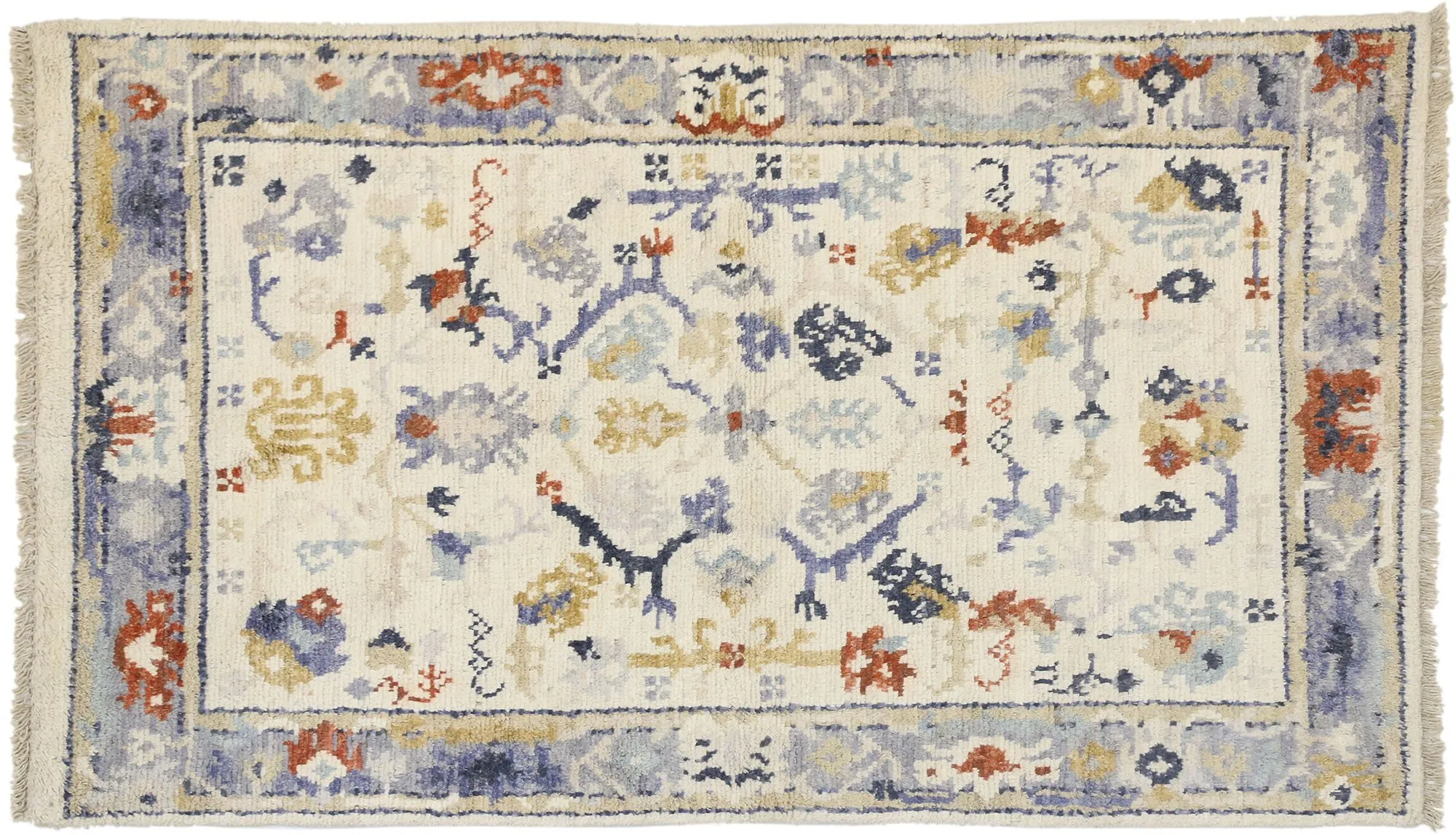 Oushak Style Rug - 3’7"x6 1" - Esmaili Rugs & Antiques - Beige - Beige