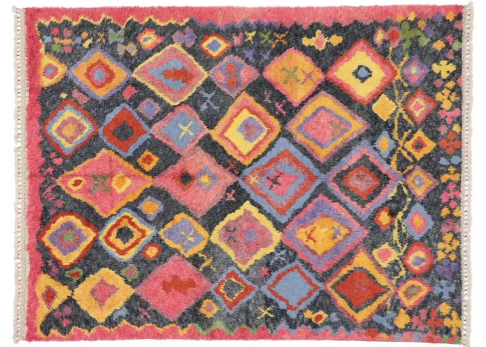 Turkish Tulu Rug - 07'09 x 10'01 - Esmaili Rugs & Antiques - Pink - Pink