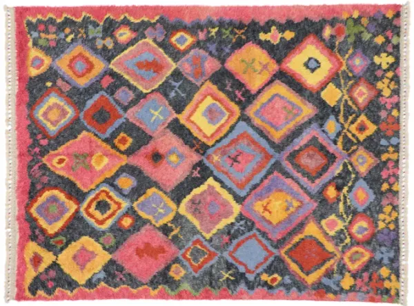 Turkish Tulu Rug - 07'09 x 10'01 - Esmaili Rugs & Antiques - Pink - Pink