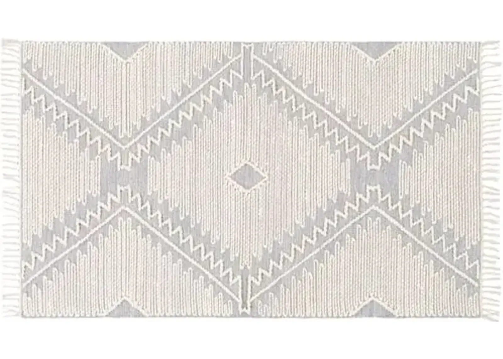 Beth Handwoven Rug - Gray/Cream - Gray