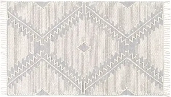 Beth Handwoven Rug - Gray/Cream - Gray