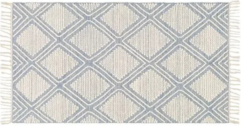 Beth Handwoven Rug - Denim/Cream - Blue - Blue