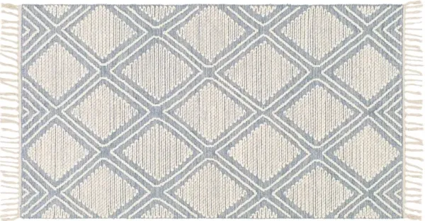 Beth Handwoven Rug - Denim/Cream - Blue - Blue