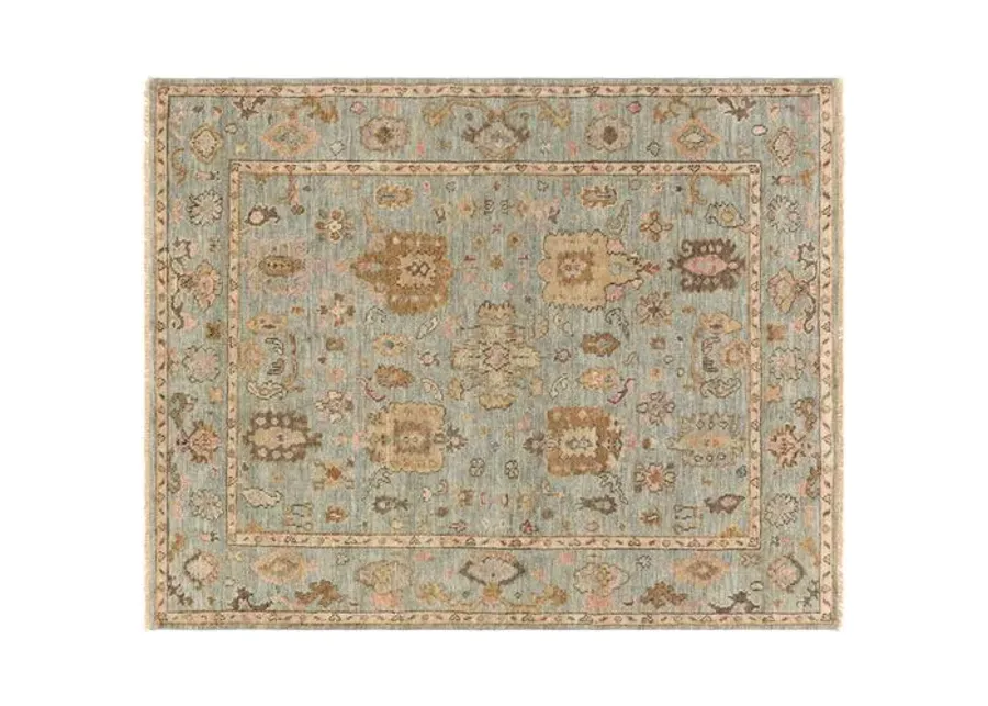 Grove Hand-Knotted Rug - Beige/Green - Beige