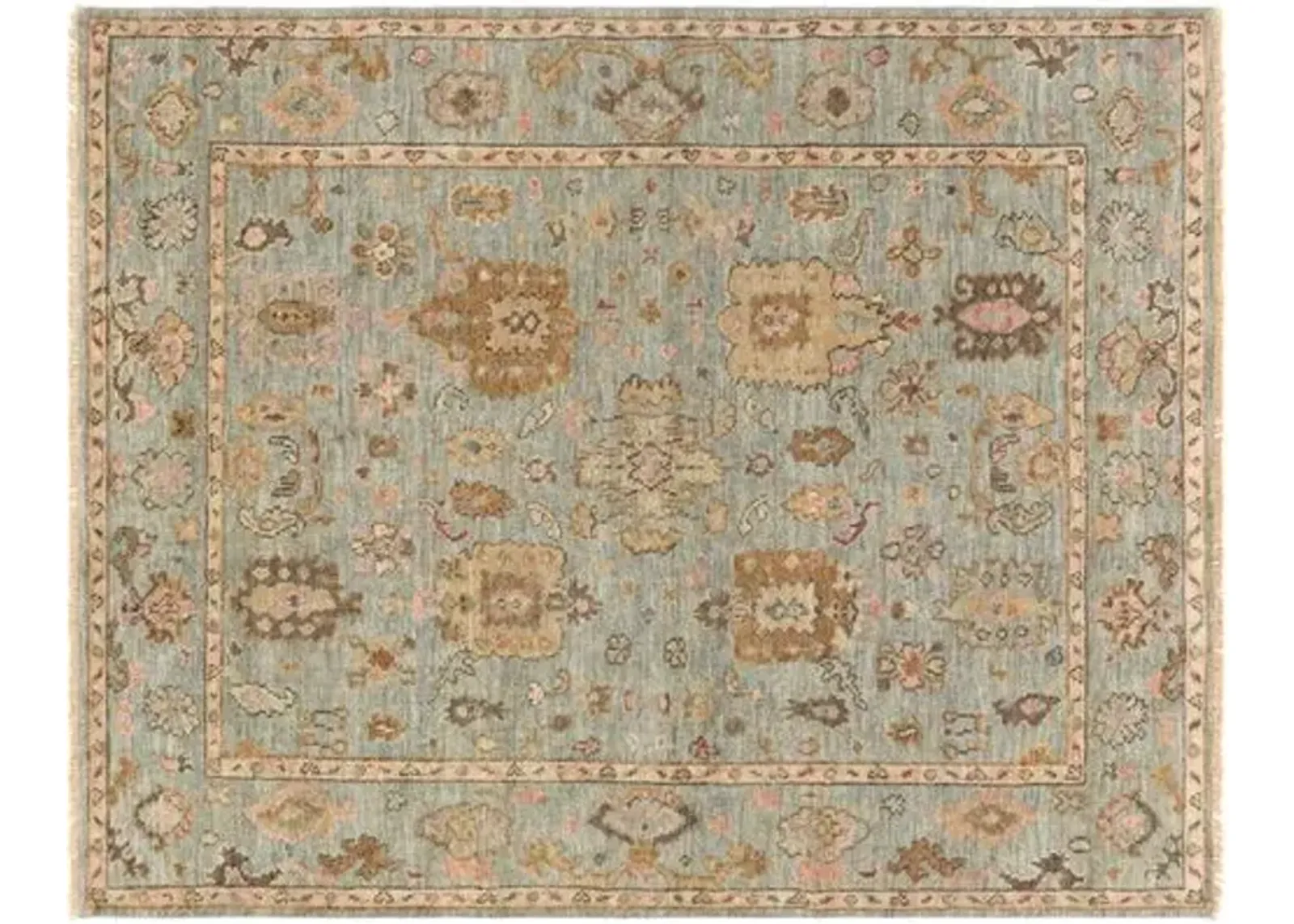 Grove Hand-Knotted Rug - Beige/Green - Beige