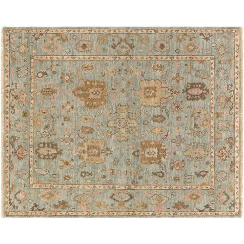 Grove Hand-Knotted Rug - Beige/Green - Beige