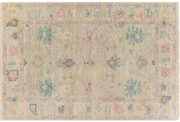Grove Hand-Knotted Rug - Rose/Taupe - Pink - Pink