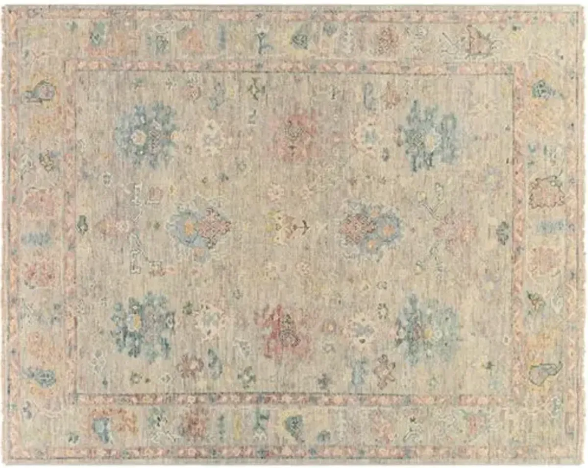 Grove Hand-Knotted Rug - Rose/Taupe - Pink - Pink