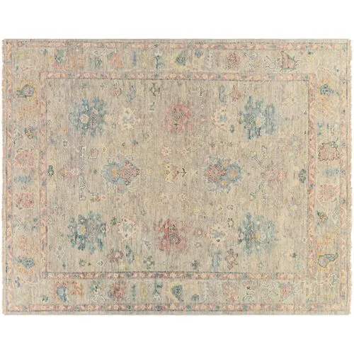 Grove Hand-Knotted Rug - Rose/Taupe - Pink - Pink