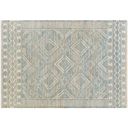 Natalie Jute Rug - Sage/Cream - Green - Green