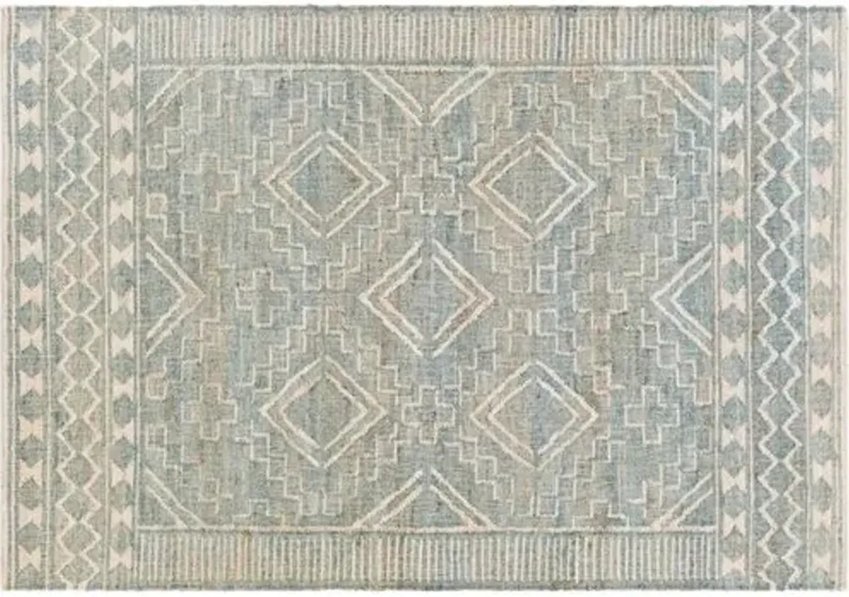 Natalie Jute Rug - Sage/Cream - Green - Green