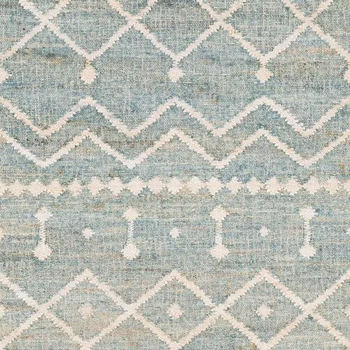 Natalie Jute Rug - Camel/Ice Blue - Blue