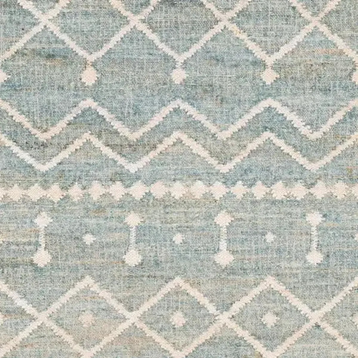 Natalie Jute Rug - Camel/Ice Blue - Blue