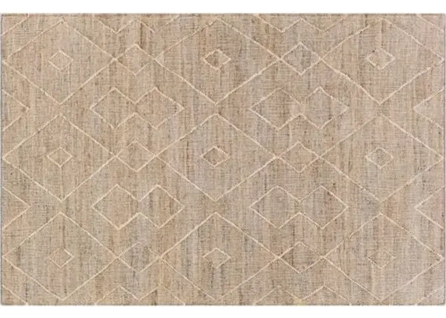 Natalie Jute Rug - Khaki/Ivory - Beige - Beige