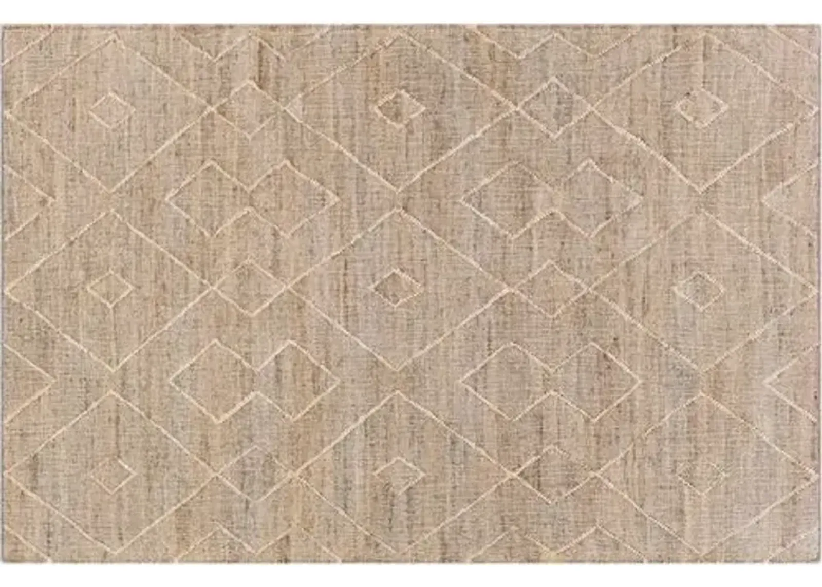 Natalie Jute Rug - Khaki/Ivory - Beige - Beige