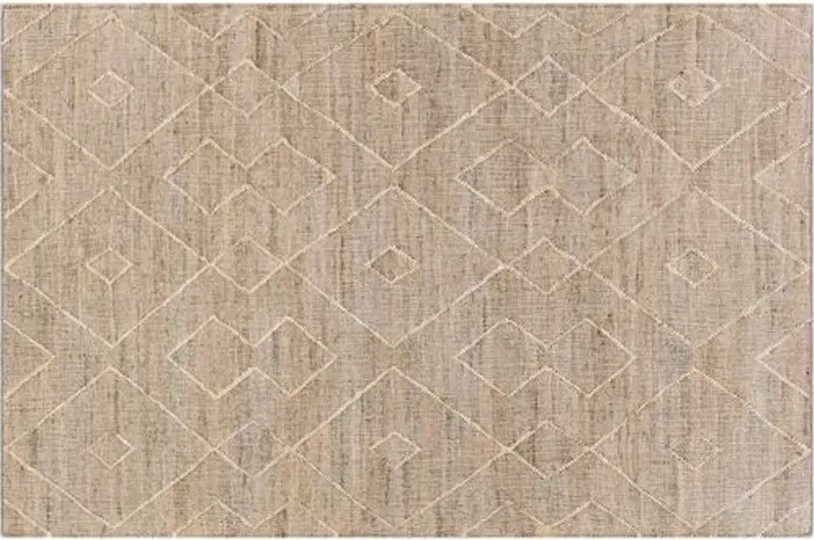 Natalie Jute Rug - Khaki/Ivory - Beige - Beige