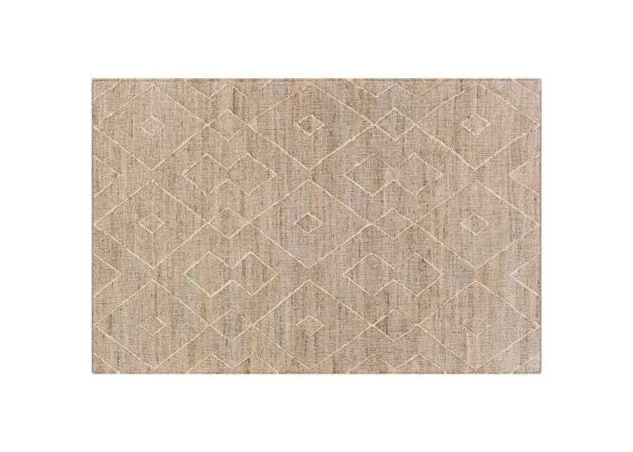 Natalie Jute Rug - Khaki/Ivory - Beige - Beige