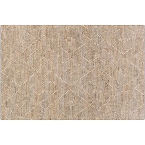 Natalie Jute Rug - Khaki/Ivory - Beige - Beige