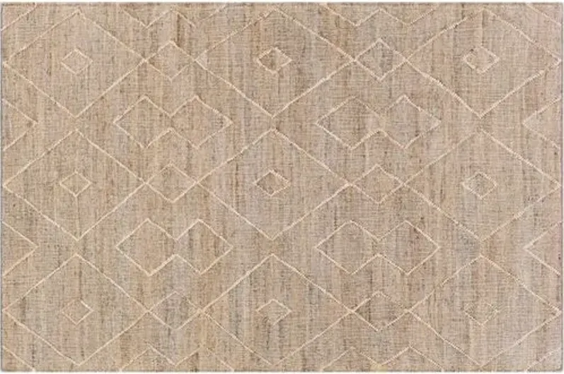 Natalie Jute Rug - Khaki/Ivory - Beige - Beige