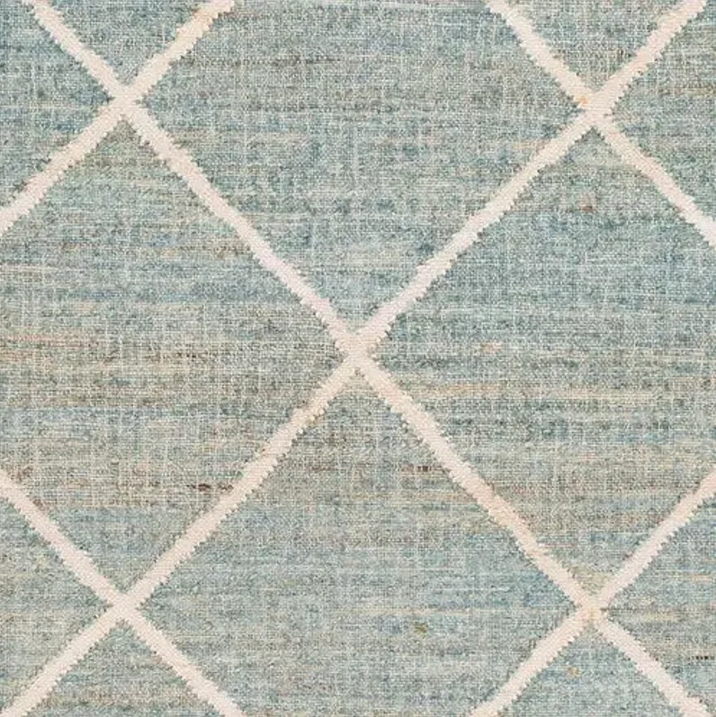 Natalie Jute Rug - Ice Blue/Tan - Blue