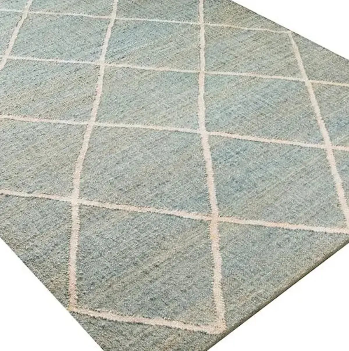 Natalie Jute Rug - Ice Blue/Tan - Blue