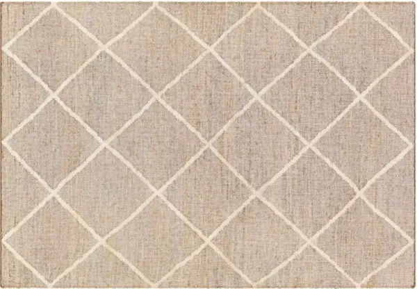 Natalie Jute Rug - Ivory/Taupe - Beige - Beige