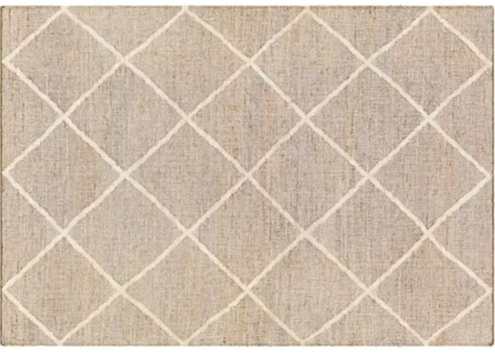 Natalie Jute Rug - Ivory/Taupe - Beige - Beige