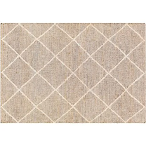 Natalie Jute Rug - Ivory/Taupe - Beige - Beige