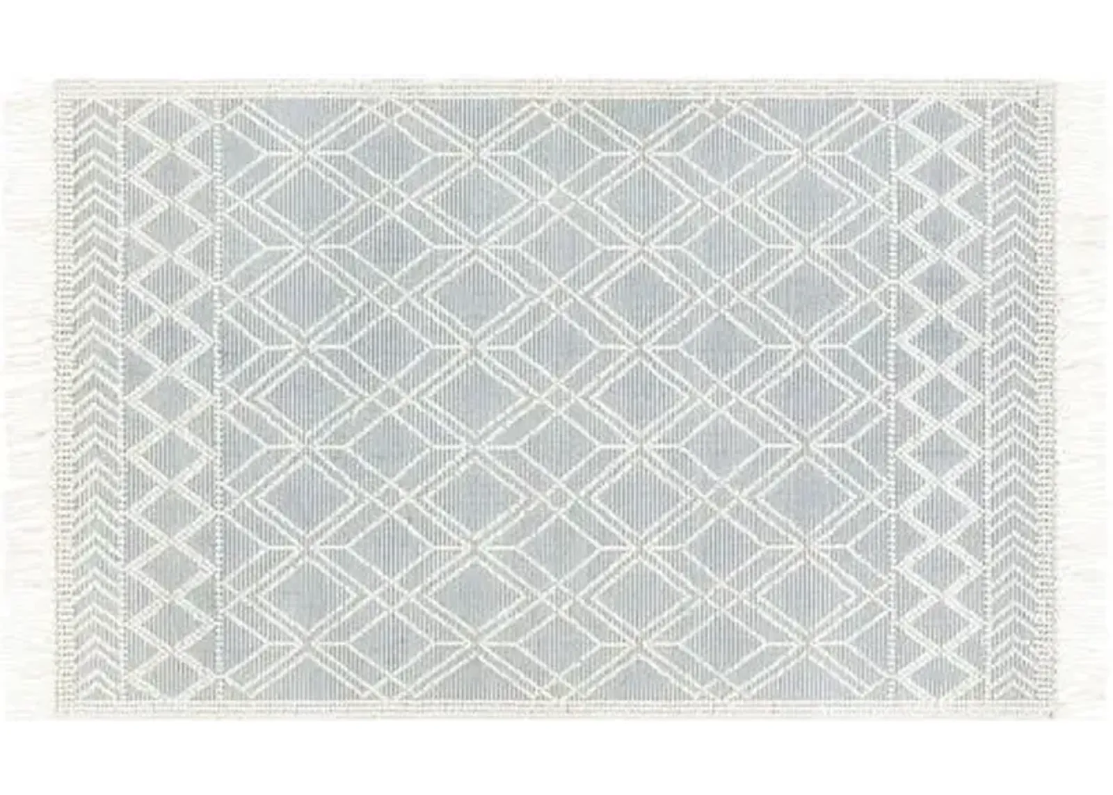 Erika Handwoven Rug - Ivory/Denim - Ivory