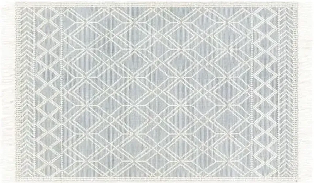 Erika Handwoven Rug - Ivory/Denim - Ivory