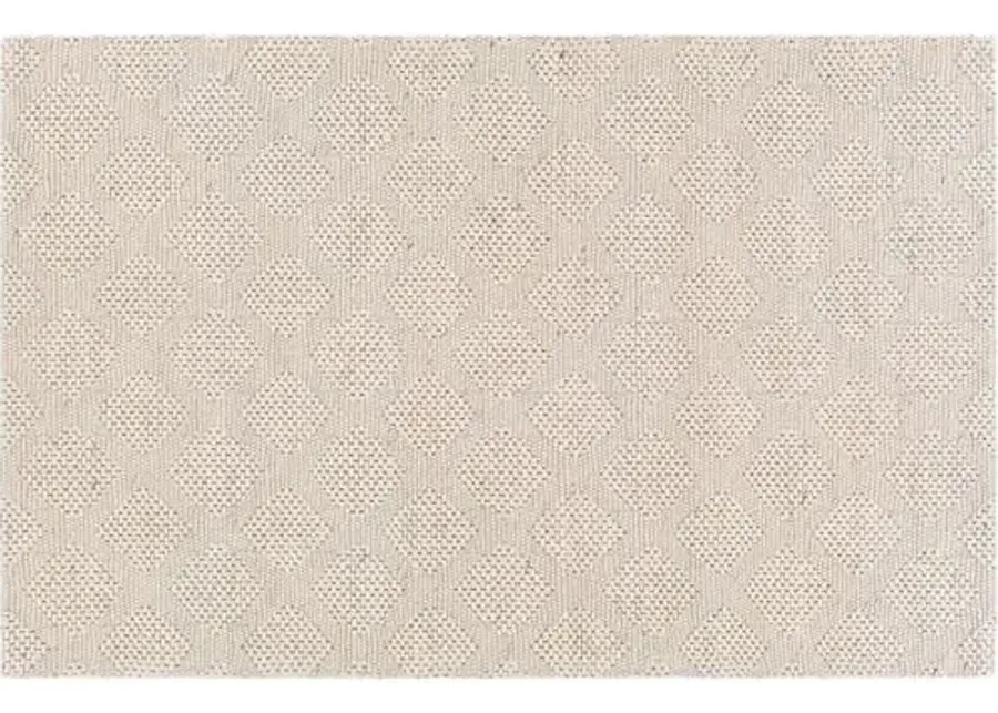 Sayville Handwoven Rug - Cream/Black - Ivory - Ivory