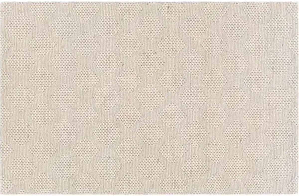 Sayville Handwoven Rug - Cream/Black - Ivory - Ivory