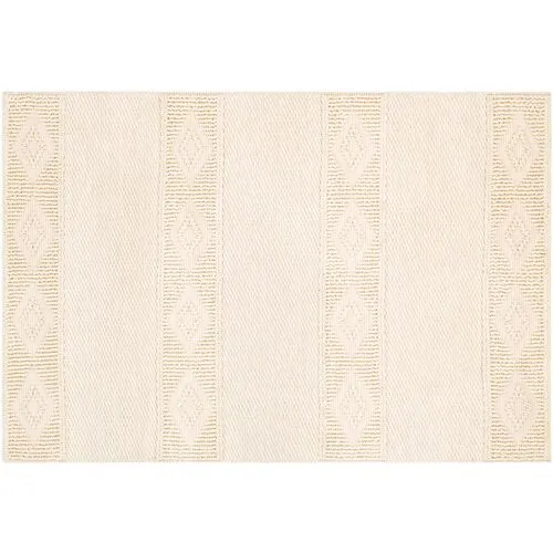 Selina Handwoven Rug - Cream - Ivory - Ivory